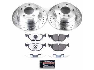 ES#3477780 - K633-26 - Z26 Street Warrior Brake Kit - Rear - Includes performance drilled and slotted rotors and Power Stop's Extreme Carbon-Fiber Ceramic pads. - Power Stop - BMW