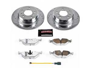 ES#3477790 - K7336-26 - Z26 Street Warrior Brake Kit - Rear - Includes performance drilled and slotted rotors and Power Stop's Extreme Carbon-Fiber Ceramic pads. - Power Stop - BMW