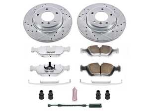 ES#3477791 - K867-26 - Z26 Street Warrior Brake Kit - Front - Includes performance drilled and slotted rotors and Power Stop's Extreme Carbon-Fiber Ceramic pads. - Power Stop - BMW