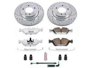 ES#3477792 - K868-26 - Z26 Street Warrior Brake Kit - Front - Includes performance drilled and slotted rotors and Power Stop's Extreme Carbon-Fiber Ceramic pads. - Power Stop - BMW
