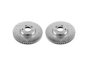 ES#3604476 - EBR1230XPR - Front Power Stop EVO Cross Drilled And Slotted Rotors - Pair  - Performance rotors built to cool quickly and prevent corrosion for years of rough us and abuse. - Power Stop - BMW