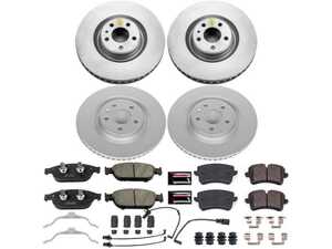 ES#3989101 - CRK6130 - Power Stop Z23 Evolution Sport Coated Front & Rear Brake Kit (356mm/330mm) - A complete 4-wheel daily-driver upgrade featuring high-carbon smooth Geomet coated rotors and low-dust carbon-fiber ceramic pads. - Power Stop - Audi