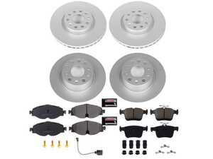 ES#3989267 - CRK7502 - Power Stop Z23 Evolution Sport Front & Rear Brake Kit (312mm/272mm) - A direct-fit upgrade with GEOMET coated plain rotors and low-dust carbon-fiber ceramic pads. - Power Stop - Audi Volkswagen