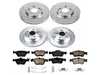ES#3989909 - K4518 - Power Stop Z23 Evolution Sport Front & Rear Brake Kit - A complete 4-wheel performance upgrade package featuring precision cross-drilled & slotted zinc-plated rotors, low-dust carbon-fiber ceramic pads, and matching electronic wear sensors. - Power Stop - Mercedes Benz