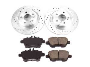 ES#3990227 - K6895 - Rear Brake Service Kit - Featuring Powerstop Z23 Rotors, and Pads - Power Stop - Mercedes Benz