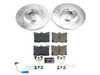 ES#4423902 - K7986 - Power Stop Z23 Evolution Sport Front Brake Kit (360mm) - A high-performance front axle upgrade package featuring oversized precision cross-drilled & slotted performance rotors, low-dust carbon-fiber ceramic pads, and a replacement electronic wear sensor. - Power Stop - Mercedes Benz