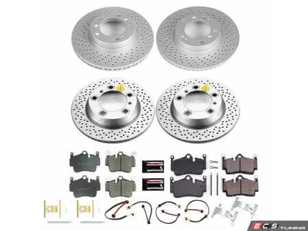 ES#4668886 - CRK6733 - Front & Rear Brake Service Kit - Featuring Power Stop Rotors, and Pads - Power Stop - Porsche