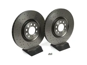 Cross Drilled UV Coated Brake Rotors - Pair (312x25)