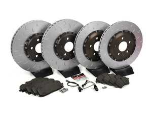 ES#4475797 - 034-301-10082KT - Performance Front And Rear Brake Service Kit (350x34/330x22) - Featuring 034 Motorsport 2-piece rotors and ECS EP24 Enthusiast Performance pads - Assembled By ECS - Audi