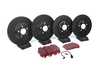 ES#4352960 - 025997ECS0681KT - Performance Front & Rear Brake Service Kit - Featuring ECS V5 Cross Drilled & Slotted rotors and EBC Red Pads - Assembled By ECS - Audi