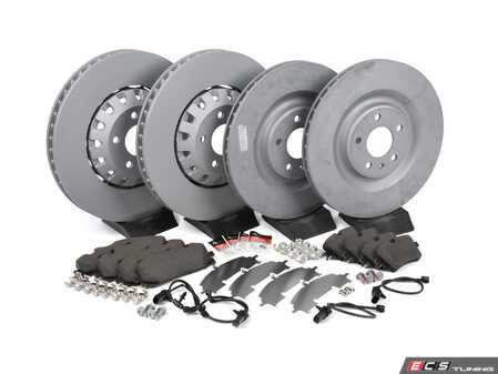 ES#4820209 - 4M0615301ASKT2 - Front And Rear Brake Service Kit  - Featuring Zimmerman rotors and Ferodo brake pads - Includes stainless set screws and silicone brake lubricant - Assembled By ECS - Audi