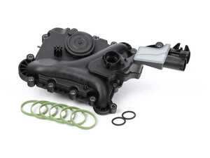 ES#4755574 - 06E103547AEKT2 - Oil Separator Service Kit (06E103547AK) - Comprehensive kit includes new oil separator, supercharger gaskets (qty 6), and vent tube o-rings (qty 2). - Assembled By ECS - Audi
