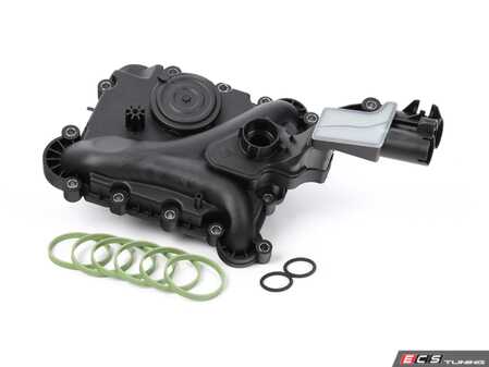 ES#4755574 - 06E103547AEKT2 - Oil Separator Service Kit (06E103547AK) - Comprehensive kit includes new oil separator, supercharger gaskets (qty 6), and vent tube o-rings (qty 2). - Assembled By ECS - Audi