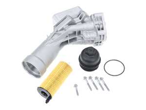 ES#4932451 - 11428580414PRM - Oil Filter Housing And Cooler Assembly - Aluminum Upgrade - Replace your cracked or leaking housing and upgrade to an aluminum housing to prevent future failures - URO Premium - BMW
