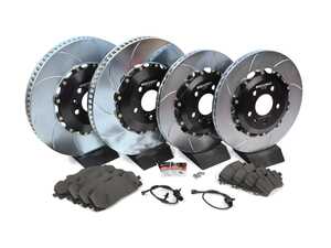 ES#4818736 - A2-149KT - Front And Rear Two-Piece Brake Service Kit  - Featuring Girodisc 2-Piece Floating rotors and ECS EP24 Enthusiast Performance pads - Assembled By ECS - Audi