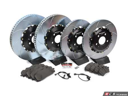 ES#4818736 - A2-149KT - Front And Rear Two-Piece Brake Service Kit  - Featuring Girodisc 2-Piece Floating rotors and ECS EP24 Enthusiast Performance pads - Assembled By ECS - Audi