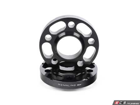 ES#4755586 - LS23.20MM - Rennline 20mm Wheel Spacers - Black (Pair) - Improve the look of your vehicle with spacers - Rennline - Audi Volkswagen Porsche