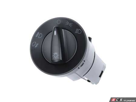 ES#4933057 - 1C0941531A - Standard European Headlight Switch - Black - Controls headlights, parking lights, front fog lights, and rear fog lights - URO - Volkswagen