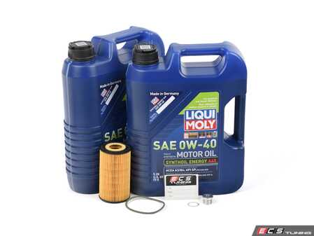 ES#3613102 - 99610722560KT3 - Liqui Moly Synthoil Oil Service Kit (0w-40) - Includes Hengst filter and Liqui Moly Synthoil Energy A40 Spec oil - Assembled By ECS - Porsche