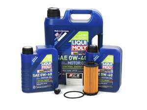ES#4643135 - 9A210722500KT11 - Liqui Moly Synthoil Oil Service Kit (0w-40) - With ECS Magnetic Drain Plug - Includes Hengst filter and Liqui Moly Synthoil Energy A40 Spec oil - Assembled By ECS - Porsche