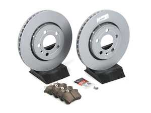 ES#4265707 - 1J0698014KT6 -  Economy Ceramic Rear Brake Service Kit (256x22) - Zimmermann Rotors and ECS DD23 Ceramic Brake pads - Only the essentials to perform a brake service - Assembled By ECS - Volkswagen