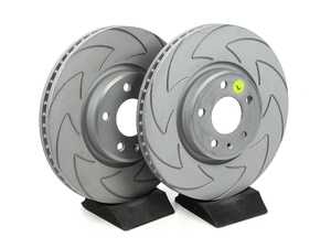 ES#3131994 - BSD1838 - Front Slotted (Blade) Brake Rotors - Pair (320x30) - The Uniquely created blade slot design helps to remove hot gases from the braking zone in a quick and efficient way - EBC - Audi