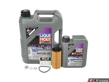 ES#4405564 - F30B48OCKT3 - Liqui Moly Special Tec B 5W-30 Oil Change Kit - Includes Liqui Moly synthetic engine oil, filter with o-ring, and drain plug with o-ring - Assembled By ECS - BMW