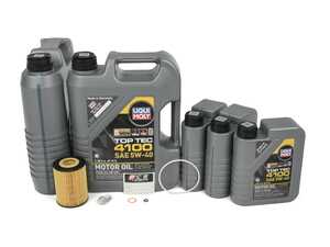 ES#4781815 - 6421800009svKT - Mercedes-Benz Sprinter Van 2018+ 3.0L V6 Diesel Oil Service Kit (5w-40) - Includes Hengst filter and Liqui Moly Top Tec 4100 oil - Assembled By ECS - Mercedes Benz