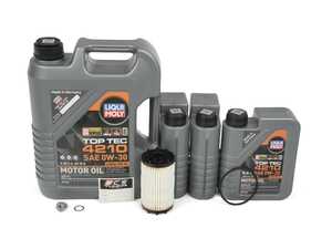 ES#4779986 - 9A719840500KT4 - Liqui Moly Top Tec 4210 Oil Service Kit (0w-30) - Includes Hengst filter and Liqui Moly Top Tec 4210 C30 Spec oil - Assembled By ECS - Porsche