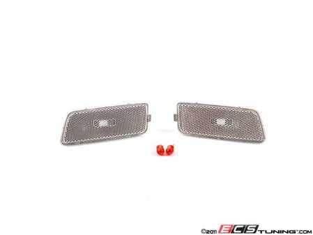 ES#2226233 - 5k0998002c - Rough Style Bumper Side Marker Set - Clear - Clean up the look of your GTI's front bumper - ECS - Volkswagen