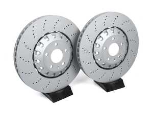 ES#4858130 - 4m0615301amkt1KT - Front Cross-Drilled Brake Rotors - Pair (375x35mm) - Restore the stopping power in your RS5! - Zimmermann - Audi