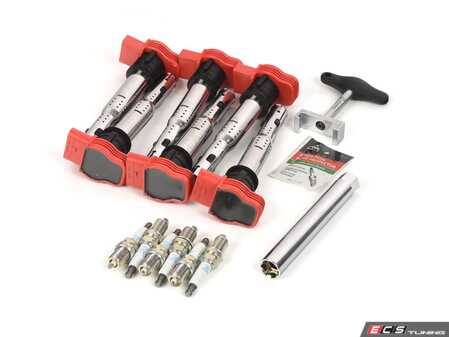 ES#4352394 - 101905631GKT5 - Ignition Service Kit - With Service Tools  - Includes six coil packs and spark plugs to service your ignition - Assembled By ECS - Audi
