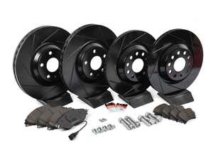 ES#4751001 - 025997ECS0379KT2 - Front & Rear Brake Service Kit (340x30/310x22) - Featuring ECS V5 slotted rotors and ECS EP24 Enthusiast Performance pads - Assembled By ECS - Volkswagen