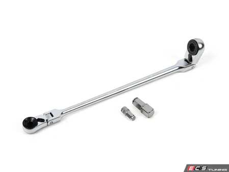 ES#4920128 - HBR1046A - Dual Flex Head 1/4" & 10mm Ratchet With Removable Drives - Featuring low profile heads with 180 degress of articulation - Includes 1/4" and 3/8" square drive adapters - VIM Tools - Audi BMW Volkswagen Mercedes Benz MINI Porsche
