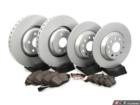 ES#4830195 - GLI7OERPSKT - Front & Rear Brake Service Kit - Featuring ECS V5 coated rotors and ECS DD23 Daily Driver pads - Assembled By ECS - Audi Volkswagen