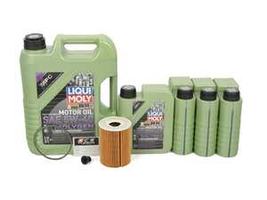 ES#4758201 - 0PB115466KT4 - Porsche 992 3.7L Turbo / Turbo S Liqui Moly Molygen Oil Service Kit (5w-40) - Includes Mahle OEM filter and Liqui Moly Molygen New Generation C40 Spec oil - Assembled By ECS - Porsche