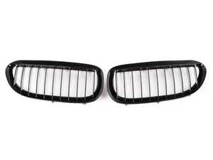 ES#4899289 - BM-0180-GB - AutoTecknic Gloss Black Front Grille Set - E63/ E64 6-Series & M6 - Designed for an OEM-like fit, this grille set is easy to install, providing a stylish upgrade that seamlessly complements your vehicle's sporty design. - AUTOTECKNIC - BMW