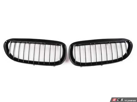 ES#4899289 - BM-0180-GB - AutoTecknic Gloss Black Front Grille Set - E63/ E64 6-Series & M6 - Designed for an OEM-like fit, this grille set is easy to install, providing a stylish upgrade that seamlessly complements your vehicle's sporty design. - AUTOTECKNIC - BMW