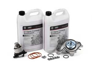 ES#4899227 - 06M121115K2KT - Water Pump And Thermostat Replacement Kit - Maintain proper operating temperature with a new water pump and hardware - Assembled By ECS - Audi