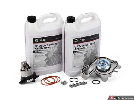 ES#4899227 - 06M121115K2KT - Water Pump And Thermostat Replacement Kit - Maintain proper operating temperature with a new water pump and hardware - Assembled By ECS - Audi
