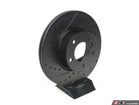 ES#5457323 - 34116792219KT5 - Performance Front Brake Service Kit - Featuring ECS V5 drilled & slotted rotors and ECS EP24 "Enthusiast Performance" pads. - Assembled By ECS - BMW