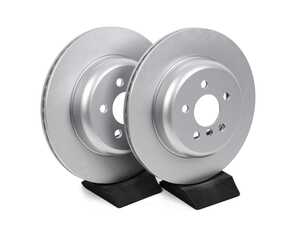 ES#4810594 - 34216882245-P - Rear V5 Plain Brake Rotors - Set (330x20) - Precision manufactured and featuring a GeoSpec corrosion-resistant coating - ECS - BMW