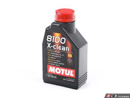 ES#261461 - 841611 - 8100 X-Clean Engine Oil (5w-40) - 1 Liter - 100% Synthetic engine oil specially designed around the demands of direct fuel injection engines. - Motul - Audi BMW Volkswagen