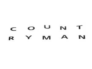 ES#4788148 - 51145A3EBE4 - "COUNTRYMAN" Rear Logo - Black  - Mounts to the rear trunk/boot in the center and has a the Countryman word print - Genuine MINI - MINI