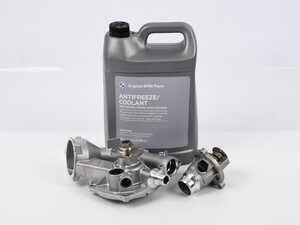 ES#4818073 - 11517846361KT3 - Performance Water Pump & Thermostat Replacement Kit - Featuring a Genuine BMW water pump and HT 90*C thermostat! - Assembled By ECS - BMW
