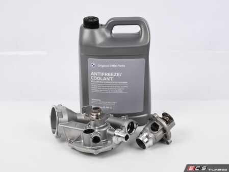 ES#4818073 - 11517846361KT3 - Performance Water Pump & Thermostat Replacement Kit - Featuring a Genuine BMW water pump and HT 90*C thermostat! - Assembled By ECS - BMW