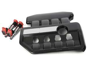 ES#4751152 - 005243ECS04EBKT - Audi B8 A4/A5 2.0T Carbon Fiber Engine Cover & ECS Performance Ignition Coils - Add a flash of style and elegance under your hood - Enthusiast Bundles - Audi