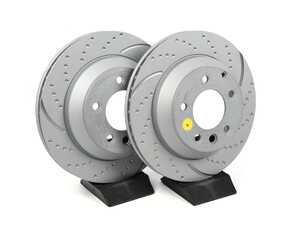 ES#521615 - GD1327 - Rear GD Sport Rotors Rotors - Pair (330x28) - Upgrade to a slotted/dimpled rotor for improved braking - EBC - Audi Volkswagen Porsche