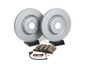 ES#2762579 - 8K0615301MKT2 - Front Brake Service Kit - Featuring Zimmerman rotors and ECS DD23 Daily Driver ceramic pads - Assembled By ECS - Audi