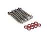 ES#4476327 - TI-M6X1X40-8RD - Titanium 4.0T Ignition Coil Hardware Kit - Set Of Eight With Red Titanium Washers  - Replace your pesky OEM ignition coil tiedown studs with these titanium bolts! - ECS - Audi